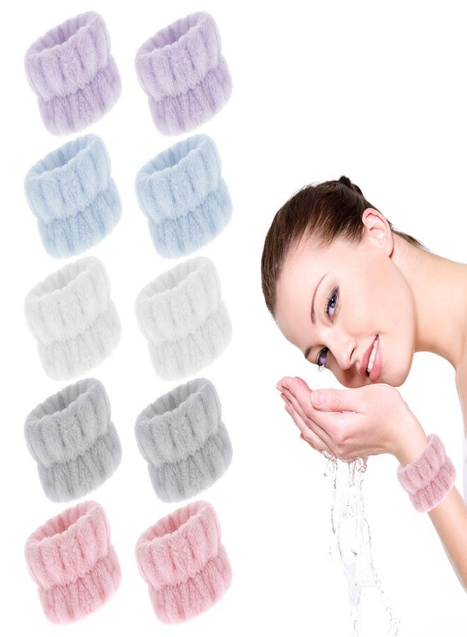 Guduling 10 Pcs Arm Bands for Washing Face,Wrist Cuffs for Washing Face,Skincare Wristbands,Faces Wash Wristband,Wrist Bands for Washings Faces for Girls Prevent Water from Spilling Down Your Arms - Image 1